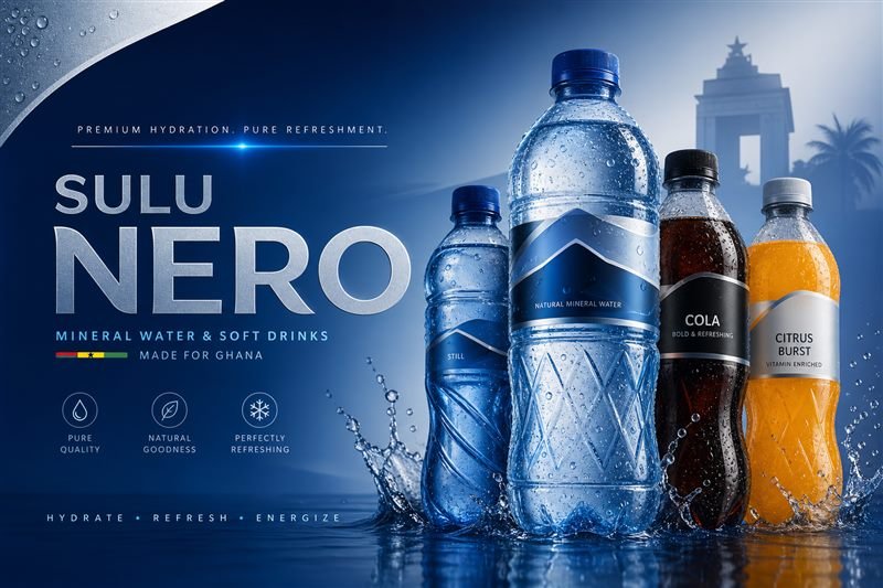 Sulu Nero — mineral water and soft drinks brand website